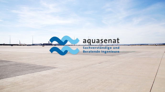 logo aquasenat on airport site