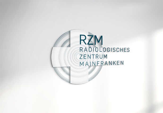 3d rzm logo on a wall